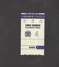 2003-04 Fleer Authentix Ticket Studs #4 TS CHRIS WEBBER  **HOFer**