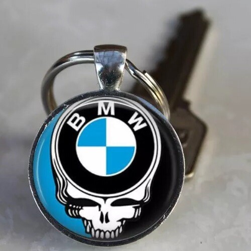 BMW KEYCHAIN HOOD EMBLEM CAR Grateful Dead Skull Steal Your Face LOGO KEYRING eBay