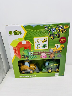 John Deere Build-a-Buddy Tractor Value Playset - 27 pcs.  NIB