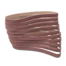 WEN Sanding Belt Sandpaper Aluminum Oxide 1/2 in Width x 18 in Length (10-Pack)