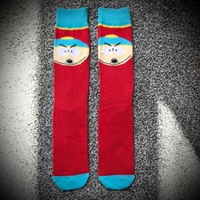 ERIC CARTMAN SOUTH PARK SOCKS red blue funny comedy central cartoon MENS ADULT