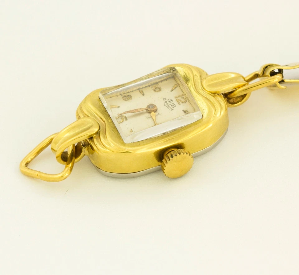 1950's GLASHUTTE SA GUB women's gold plated mechanical wristwatch cal. GUB 63 V - Image 3 of 4