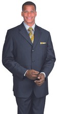 Men's Basic 2, 3 button Jacket and Pants Solid 2 Piece Design by Fortino Landi