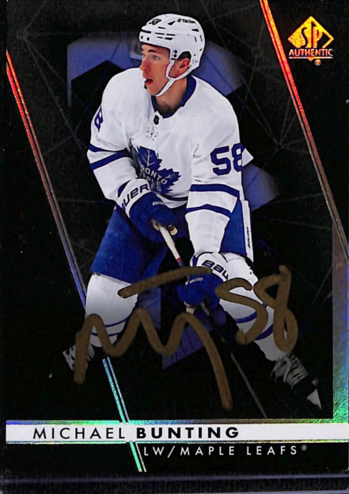 2022-23 UD SP Authentic Mystery Black Michael Bunting Auto #79 SSP - Image 2 of 4