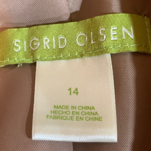 Sigrid Olsen Corduroy Jacket Button Front Pockets Tan Neutral Women's Size 14 - Picture 2 of 11