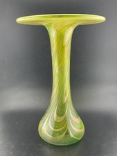 Art Glass Loetz Kralik  Style Hand Blown Iridescent Bud Vase, 9  