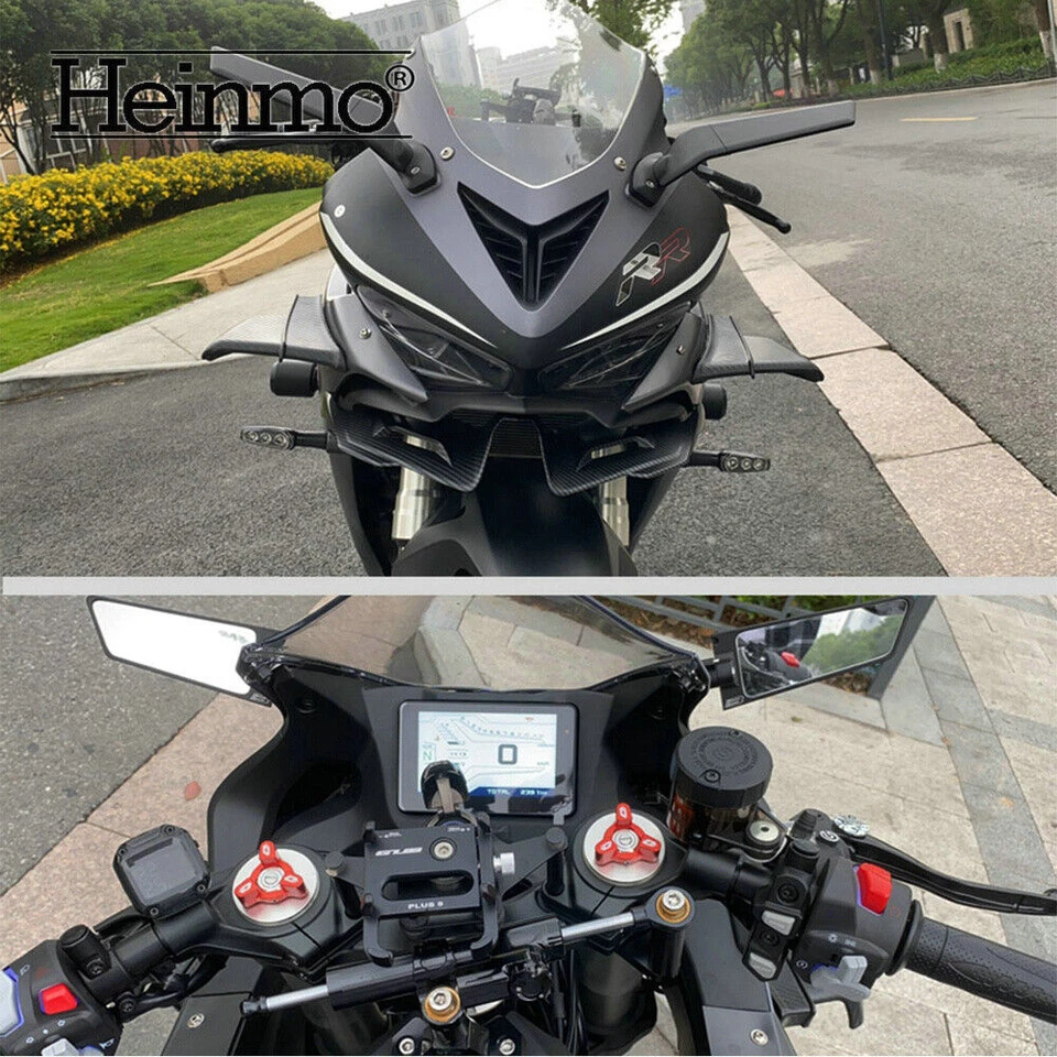 Espejo retrovisor moto para YAMAHA YZF R6 R25 R3 R125 R15 BMW S1000RR ZX10R ZX9R ZX7R Foto 2 de 4