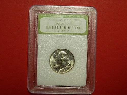 1956 D UNCIRCULATED WASHINGTON SILVER QUARTER