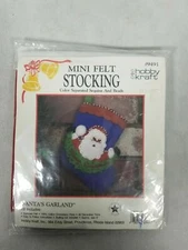 Santas Garland Hobby Kraft Mini Felt Stocking #9491