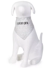 FAMILY PAJAMAS I Love My Crew Pet Bandana sz S / M Small / Medium Christmas