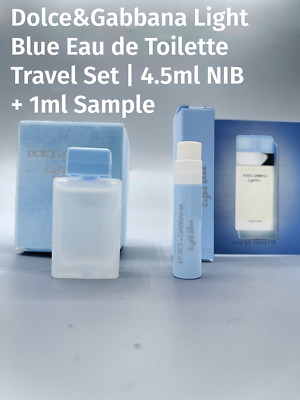 Dolce&Gabbana Light Blue Eau de Toilette Travel Set | 4.5ml NIB + 1ml Sample