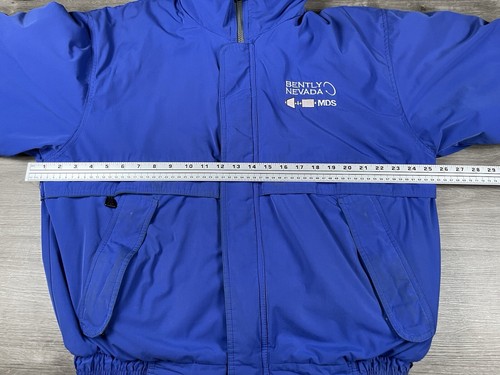 Wear Guard Work Jacket Mens Size Large Blue w/ Gray Fleece Lining 3 Season Hood - Picture 14 of 19