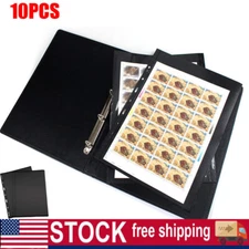 10 Sheet Stamp Pages, 1 Rows Pages for Stamp Collectors, 9-Hole Standard Page
