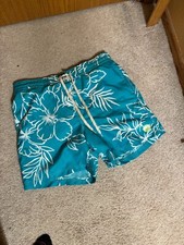 Men's Caribbean Joe XL Swim Trunk's- I'm calling the color Aqua  White  