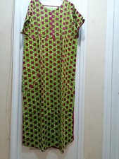 African ladies Julius Hollandai Ankara Long Stoned  Kaftan With  Scarf  UK 18