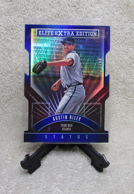 Sign Cards Austin Riley Rookie AUSTIN RILEY 2015 Elite Extra Edition BLUE DIE CUT Rookie Card Serial ...