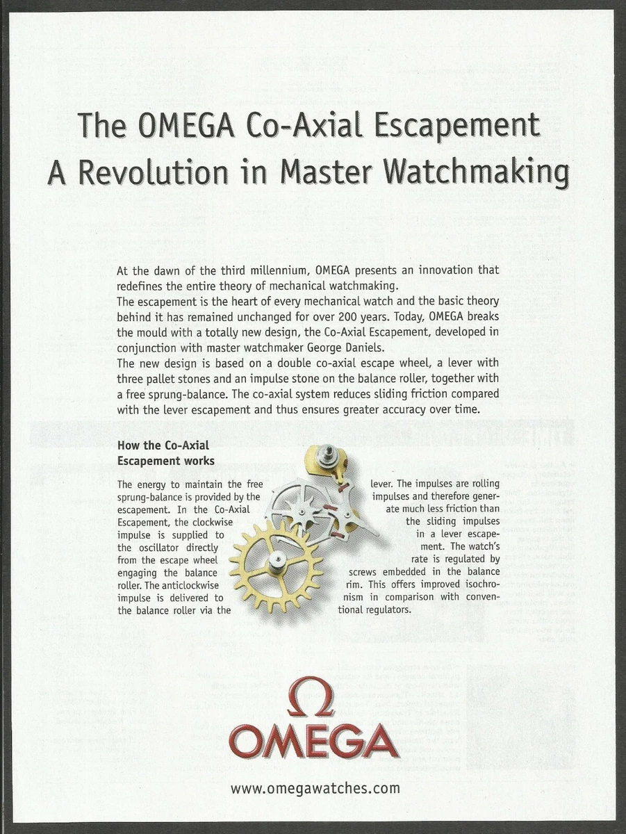 OMEGA Co Axial Escapement Revolution in Master Watchmaking 2 Pages