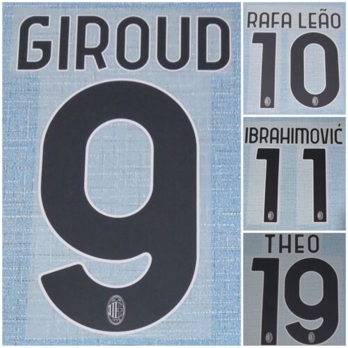 2023-24 Milan Home PULISIC #11 RAFA LEAO #10 Printing Football Nameset Patch - Picture 1 of 6