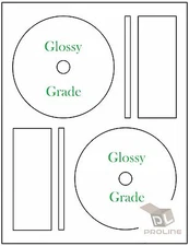 400 GLOSSY Ink Jet CD Labels! Fits Full Memorex 200 Sheets! CD DVD High Gloss