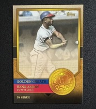 2012 Topps Baseball Golden Greats GG-53 HANK AARON card in Toploader