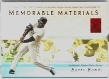 BARRY BONDS 2003 Topps Tribute Contemporary Memorable Materials Red #47 of 50!