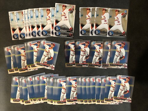 (117) 2014 - 2018 Jack Flaherty ROOKIE CARD Lot Bowman Chrome Topps Dodgers RC - Picture 2 of 3