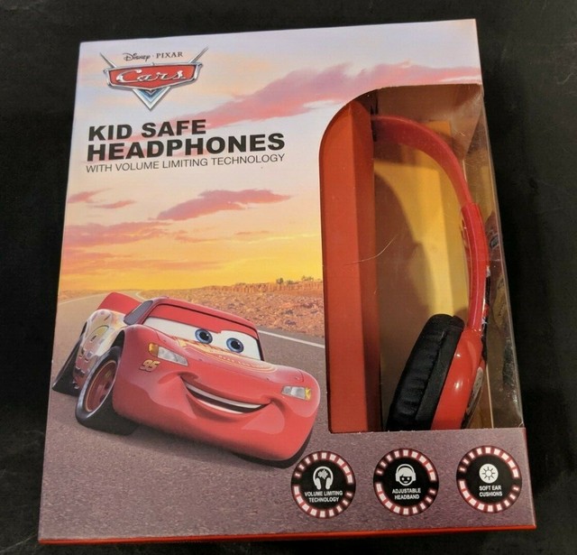 Disney Pixar Cars Kid Safe Volume Limiting Headphones Lightning McQueen