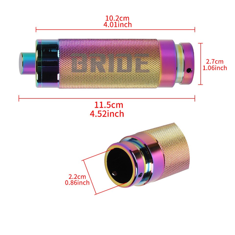 1x BRIDE Black Aluminum Car Handle Hand Brake Sleeve Universal Fitment