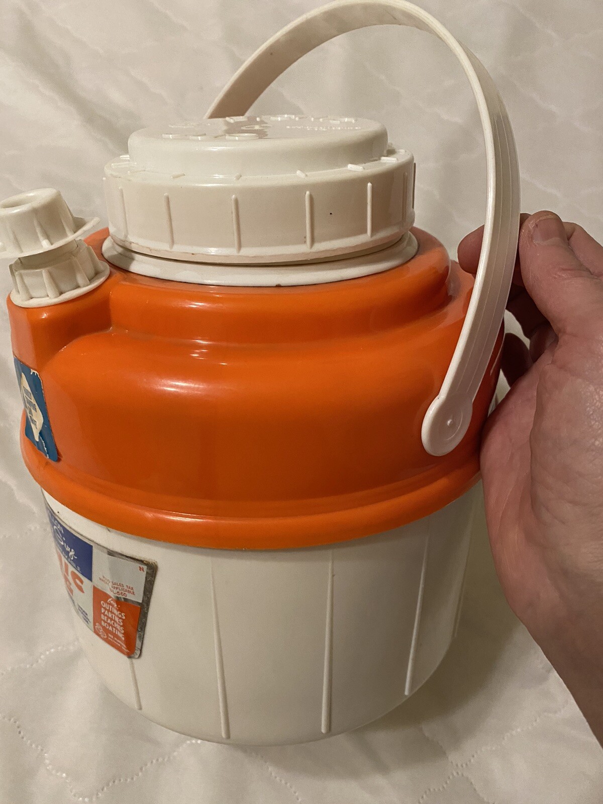 Vintage Thermos Picnic Jug Orange Plastic 1 Gallon Made USA eBay