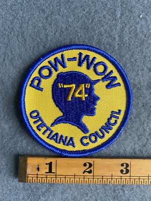 Vintage 1974 OTETIANA COUNCIL POW WOW 1974 Boy Scout Patch BSA B1