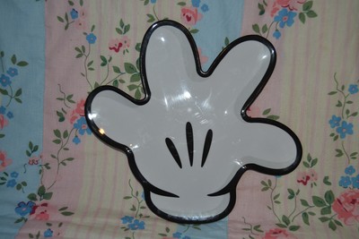 Mickey Mouse Handschuh Melaminplatte authentisch Original Disney Themenparks