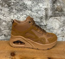 SKECHERS UNO HI-ROCLIFF ROAD WOMENS CARMEL 155681 HI TOP FASHION NEW IN BOX