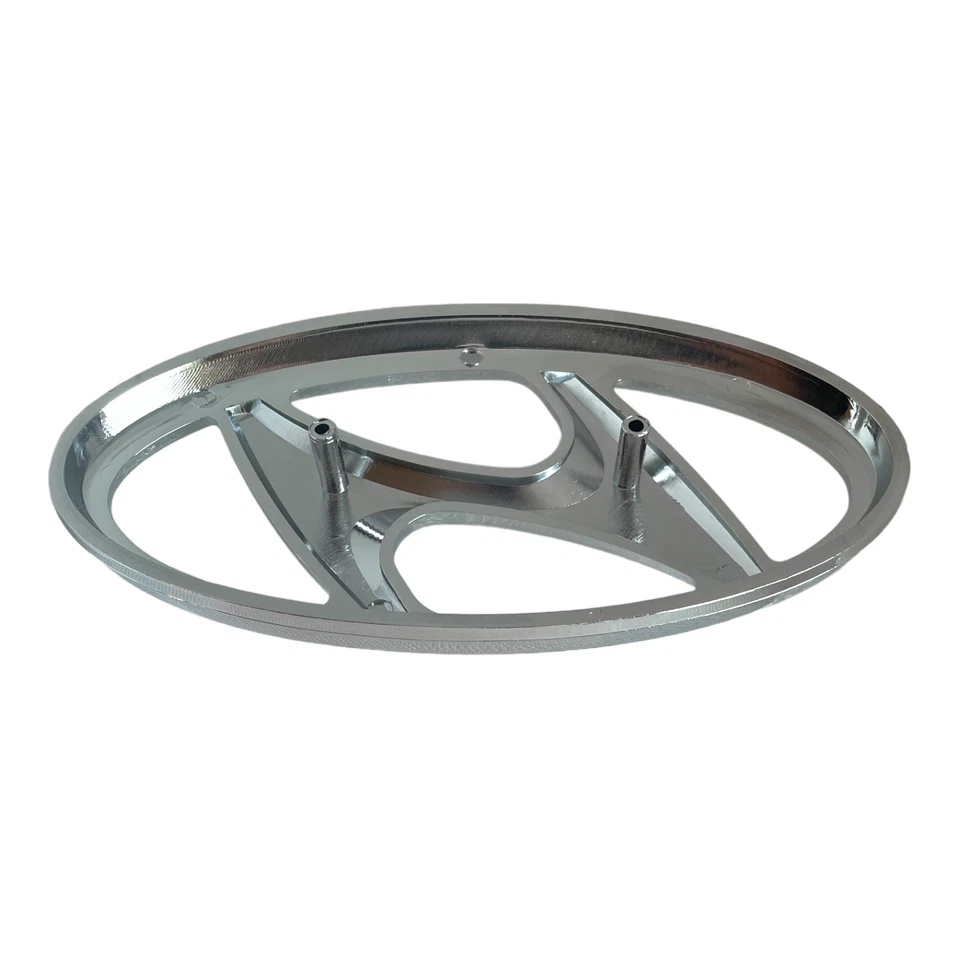 Emblema cromado prata grade capô frontal logotipo H para Hyundai Accent 2011-2017 - Imagem 3 de 3