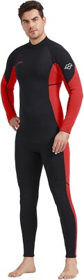 Hevto Guardian I Warrior Red Black Full Wetsuit Surfing Swimming Size XL Men