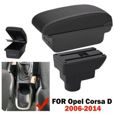 Auto Armlehne Mittelarmlehne mit Staufach Kunstleder Für Opel Corsa D 2006-2014
