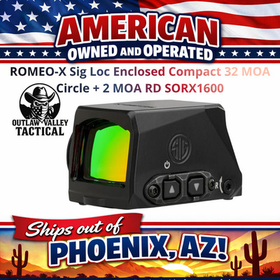 Sig Sauer ROMEO-X Sig Loc Enclosed Compact 32 MOA Circle + 2 MOA RD SORX1600