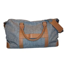 Ricardo Beverly Hills Biltmore Duffle Travel Bag Gray Canvas Adjustable Strap