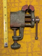 VINTAGE Mini Bench Vise Clamp On Jewelers  Vice  1-1/2” Jaw small tool Japan