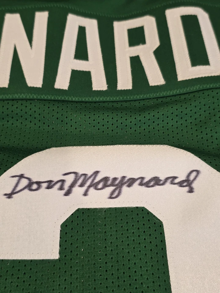 Футболка с автографом/подписью Дона Мейнарда Beckett сертификат подлинности зеленая на заказ - Изображение 2 из 4