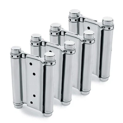 2 Pairs 4Pcs of 3" Stainless Steel Cafe Saloon Door Swing Self Closing Double... - Image 1 of 4