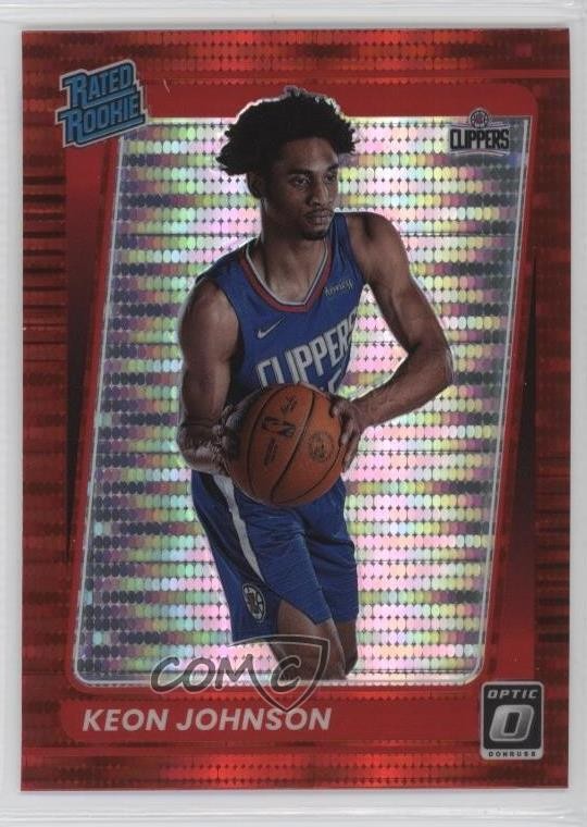2021 Panini Donruss Optic Rated Rookie Red Pulsar Prizm Keon Johnson #192 1l1a