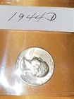 1944-D Washington 25C Silver Quarter / UNC