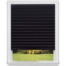 No Tools Needed Original Blackout Pleated Paper Window Shade 36 x 72 Inches