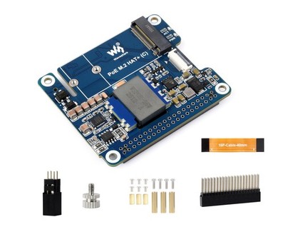 PCIe To M.2 NVMe Adapter PoE Expansion Board Compatible With Raspberry Pi 5