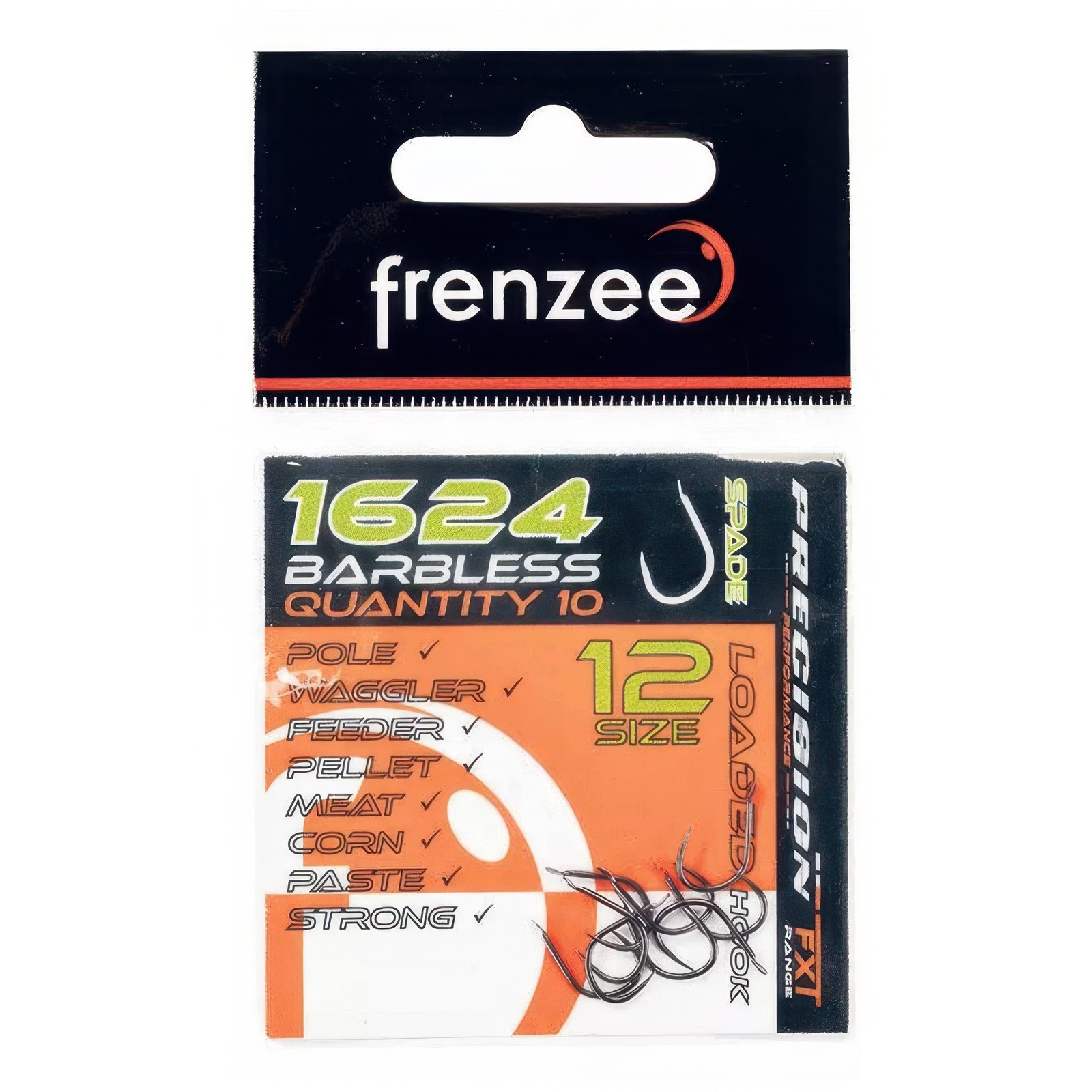 Size 12 Spade End Barbless 1624 Hooks Frenzee FXT