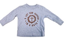 Toddler Graphic Long Sleeve Gray T-shirt Easter - Free Shipping