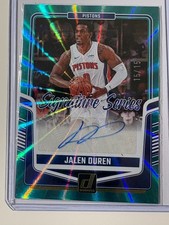 Jalen Duren 2024-25 Donruss Signature Series Holo Teal Laser #2 SS-JDP 15/15