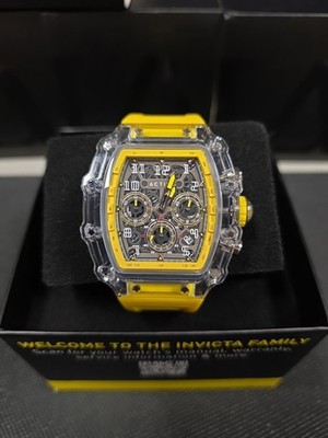 Activa X Invicta Men's Watch w/Skeleton Dial - 44.3mm, Yellow ACW2305-001 NIB