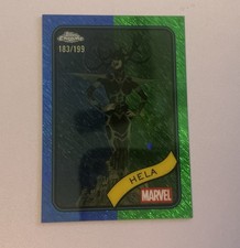2025 Topps Chrome Marvel #79 Hela Blue Green Shimmer Refractor /199