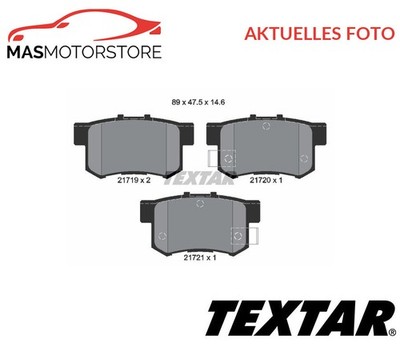 SATZ BREMSBELÄGE BREMSKLÖTZE TEXTAR 2171901 A FÜR HONDA (GAC) ACCORD VI,CITY